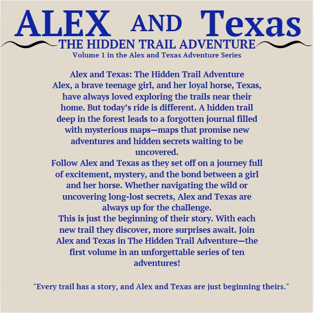 Alex & Texas Adventure Series: Volume 1 – The Hidden Trail Adventure (Digital Download)